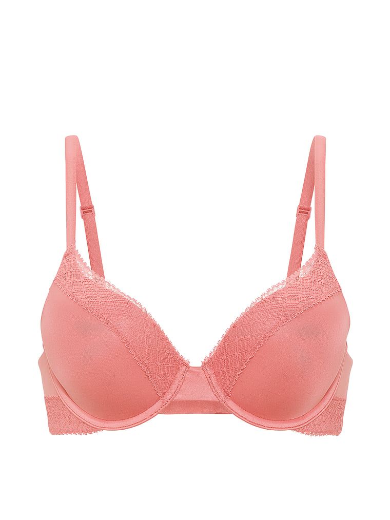 Biustonosz push-up z koronką Perfect Shape Lace-Trim. Produkt ma kolor różowy i pochodzi z kolekcji Body by Victoria. 