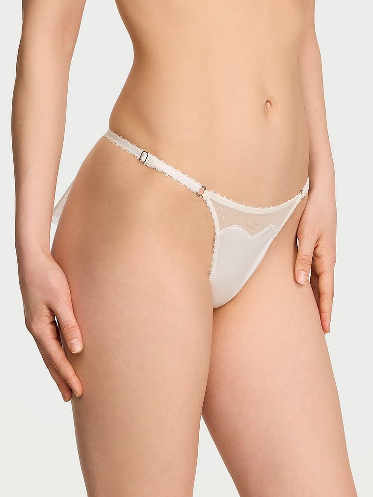 Stringi z kokardką z tyłu dla panny młodej Bride Tease Bow Bridal. Produkt ma kolor biały i pochodzi z kolekcji Victoria's Secret. 