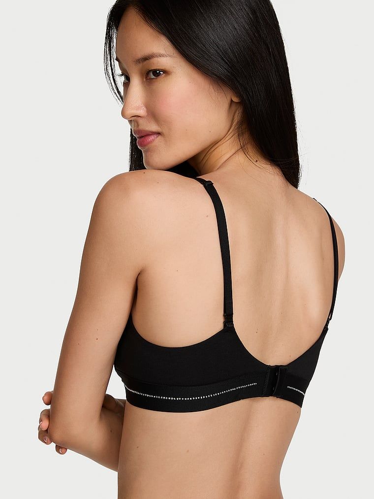 Biustonosz push-up bawełniany Perfect Shape Signature Shine. Produkt ma kolor czarny i pochodzi z kolekcji T-shirt. 