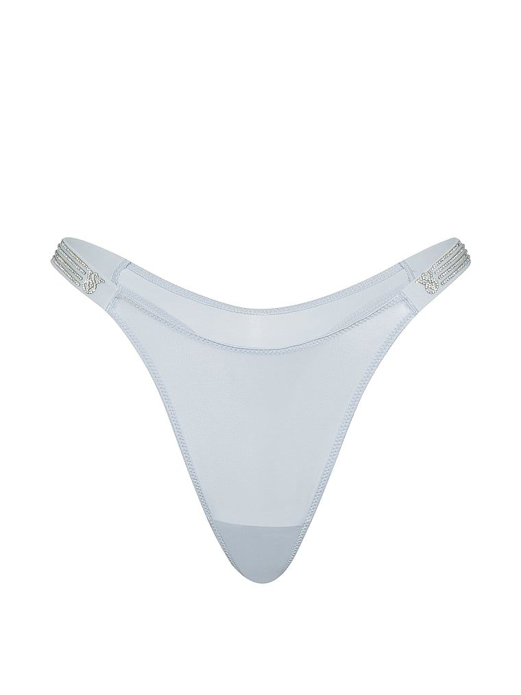 Stringi z błyszczącymi paskami Stripe Shine. Produkt ma kolor niebieski i pochodzi z kolekcji Very Sexy. 