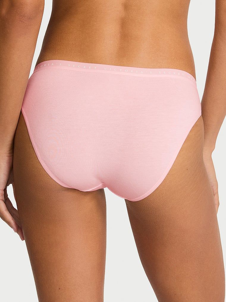 Majtki bawełniane Bikini. Produkt ma kolor różowy i pochodzi z kolekcji Victoria's Secret. 
