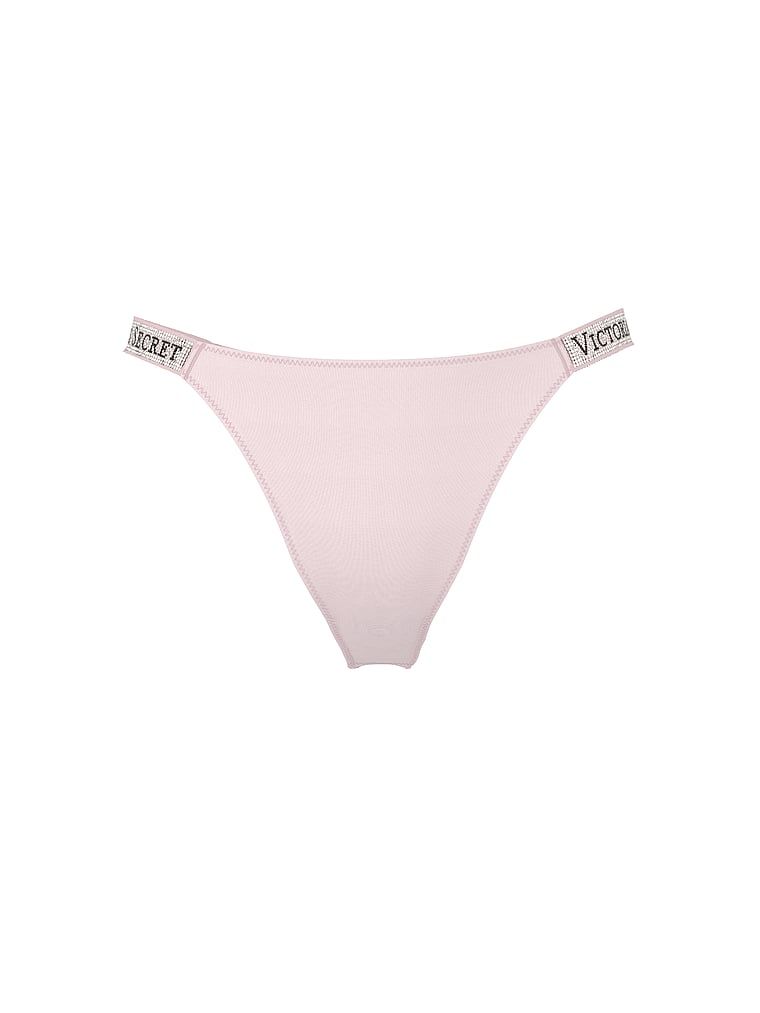 Majtki brazyliany z błyszczącymi paskami Shine Strap Brazilian. Produkt ma kolor różowy i pochodzi z kolekcji Very Sexy. 