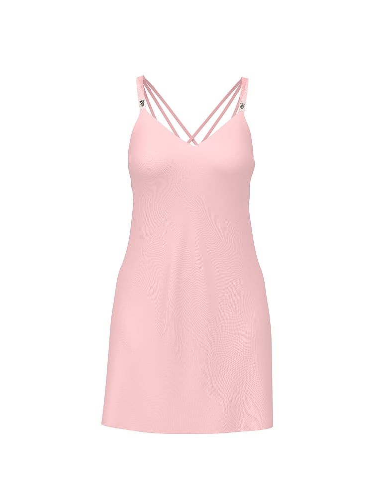 Very Sexy Koszulka nocna satynowa z błyszczącymi ramiączkami Scattered Shine Strap Slip