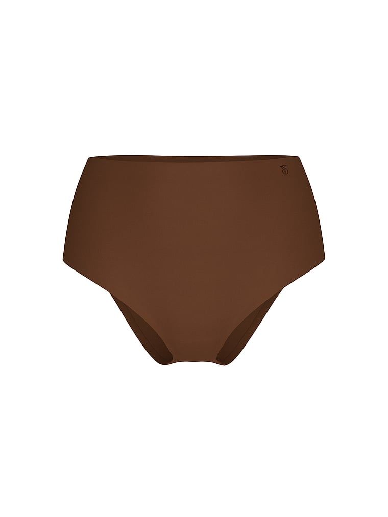 Majtki z wysokim stanem Luxe Contour Cheeky. Produkt ma kolor brązowy i pochodzi z kolekcji Body by Victoria. 