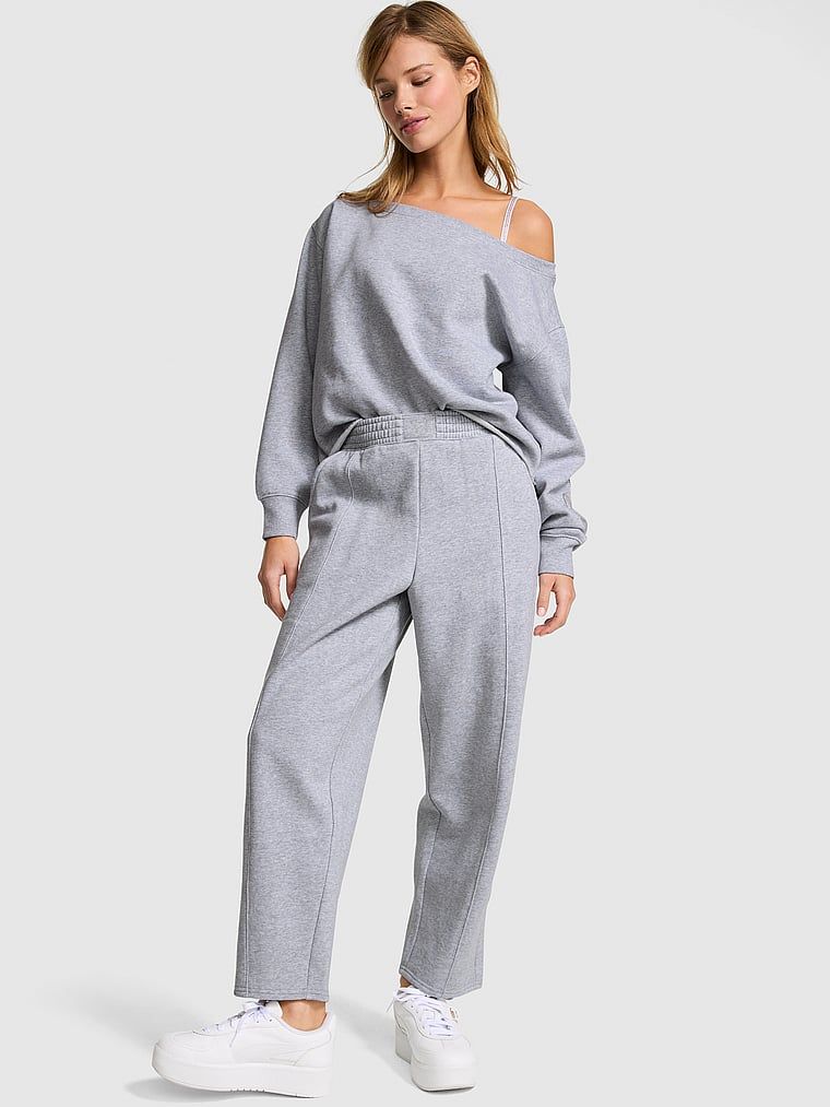 Spodnie dresowe Campus Fleece barrel z przeszyciami