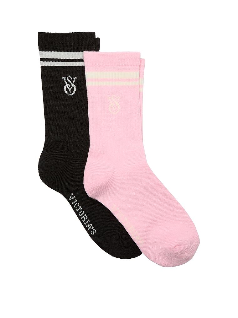 Skarpetki długie 2 pary. Produkt jest wzorzysty i pochodzi z kolekcji Victoria's Secret. 