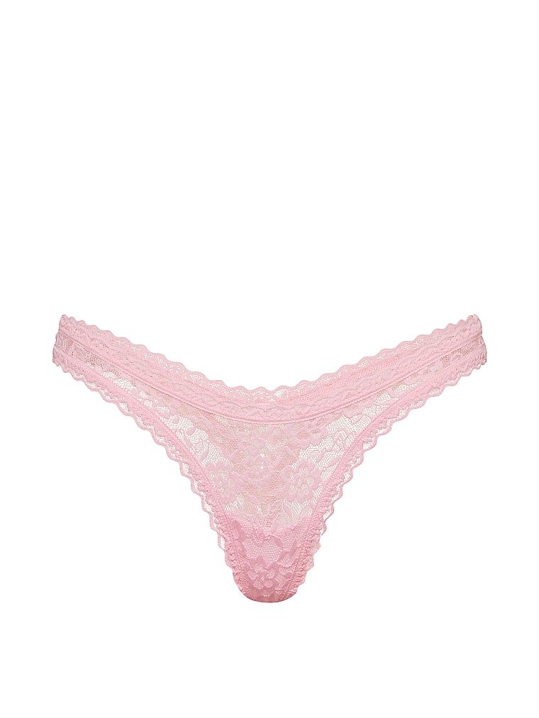 Stringi koronkowe Ultra-Mini Scoop. Produkt ma kolor różowy i pochodzi z kolekcji Lacie. 