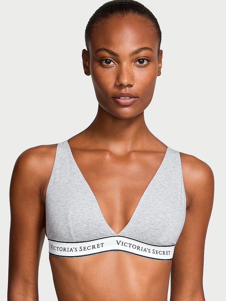 T-shirt Biustonosz braletka bawełniany bez fiszbin Plunge Bralette