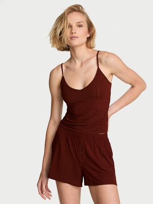 Victoria's Secret Zestaw do spania z modalu - top na ramiączkach i szorty SoSoft