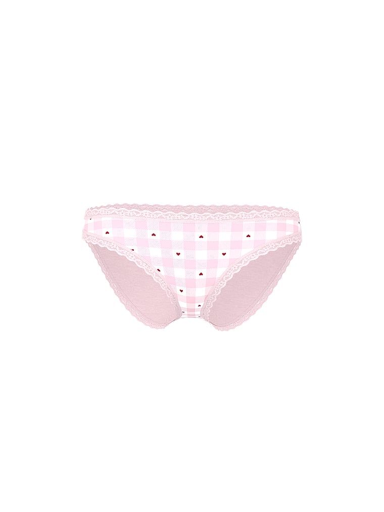 Majtki bawełniane z koronką Lace-Trim Bikini. Produkt jest wzorzysty i pochodzi z kolekcji Lace Trim. 