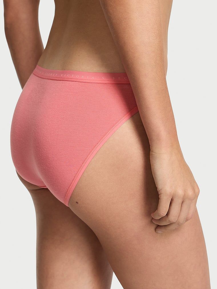 Majtki bawełniane Bikini. Produkt ma kolor pomarańczowy i pochodzi z kolekcji Victoria's Secret. 