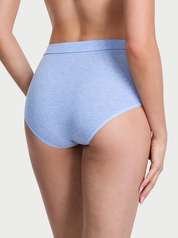 Majtki bawełniane figi z logo marki z wysokim stanem Hardware. Produkt ma kolor niebieski i pochodzi z kolekcji Cotton. 