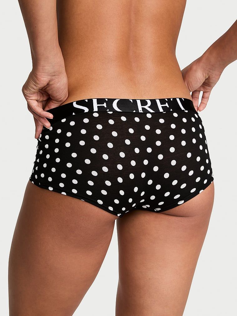Majtki bawełniane szorty Exploded Logo Boyshort. Produkt jest wzorzysty i pochodzi z kolekcji Cotton. 