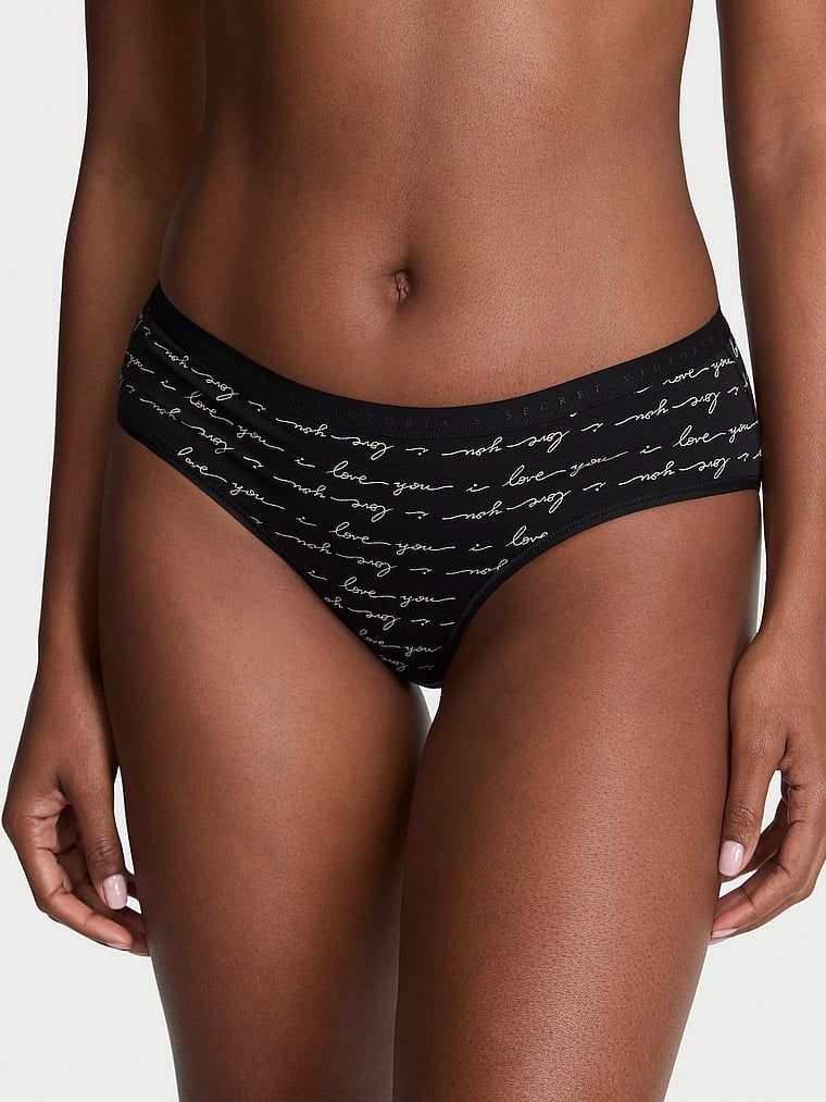 Majtki bawełniane Hiphugger. Produkt jest wzorzysty i pochodzi z kolekcji Victoria's Secret. 