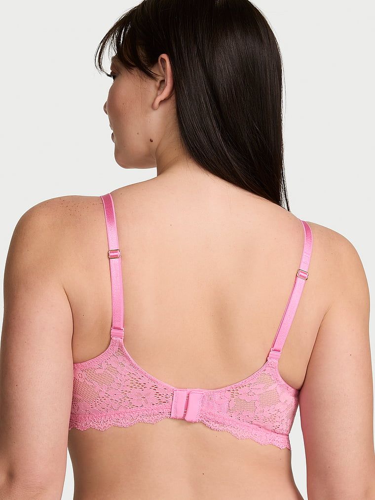 Biustonosz push-up bez fiszbin Smooth and Lace. Produkt ma kolor różowy i pochodzi z kolekcji Dream Angels. 