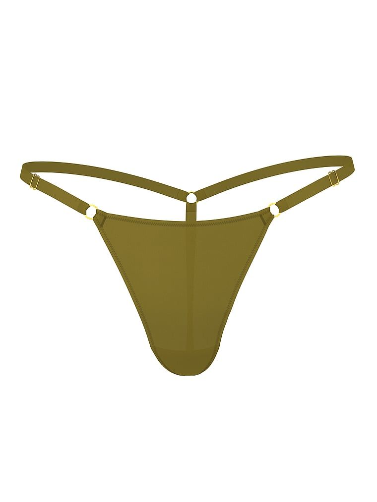 Stringi z regulowanymi paseczkami Hardware. Produkt ma kolor zielony i pochodzi z kolekcji Very Sexy. 