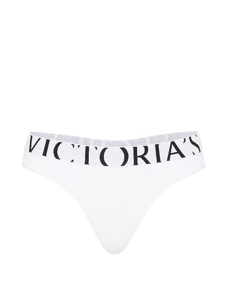 Stringi z logo Cool. Produkt ma kolor biały i pochodzi z kolekcji Cotton. 