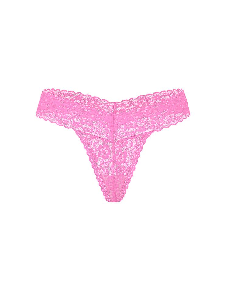 Stringi koronkowe Lace. Produkt ma kolor różowy i pochodzi z kolekcji Lacie. 
