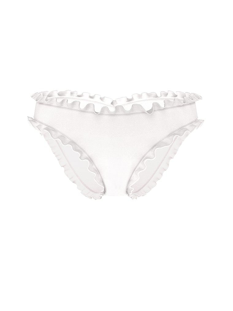 Dół od bikini Essential Ruched Cheeky. Produkt ma kolor biały i pochodzi z kolekcji Victoria's Secret Swim. 