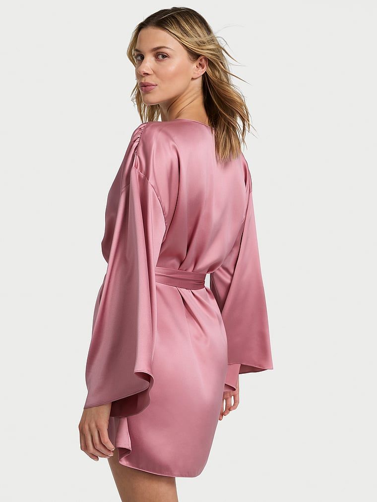 Victoria's Secret Szlafrok satynowy krótki