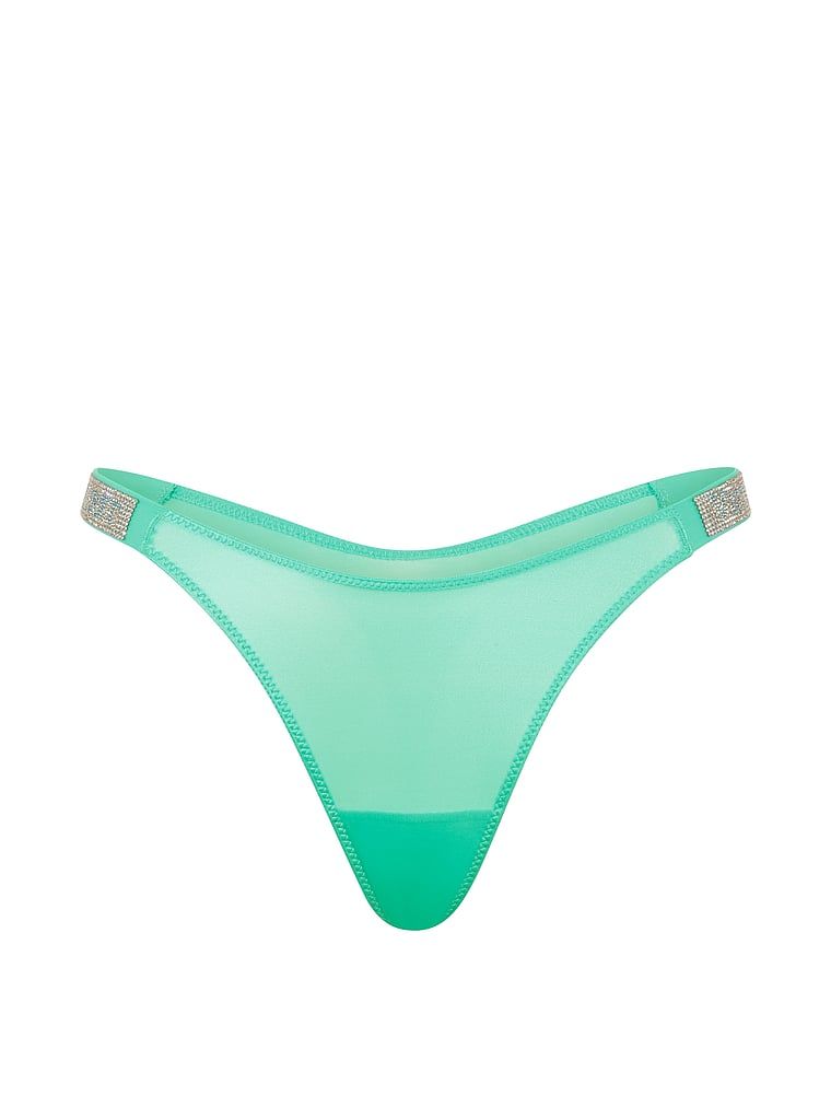 Stringi z błyszczącymi paskami Shine Strap. Produkt ma kolor niebieski i pochodzi z kolekcji Very Sexy. 