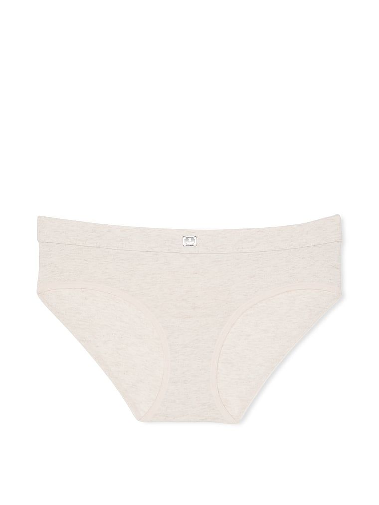 Majtki bawełniane z logo w talii Hiphugger Hardware. Produkt ma kolor beżowy i pochodzi z kolekcji Cotton. 