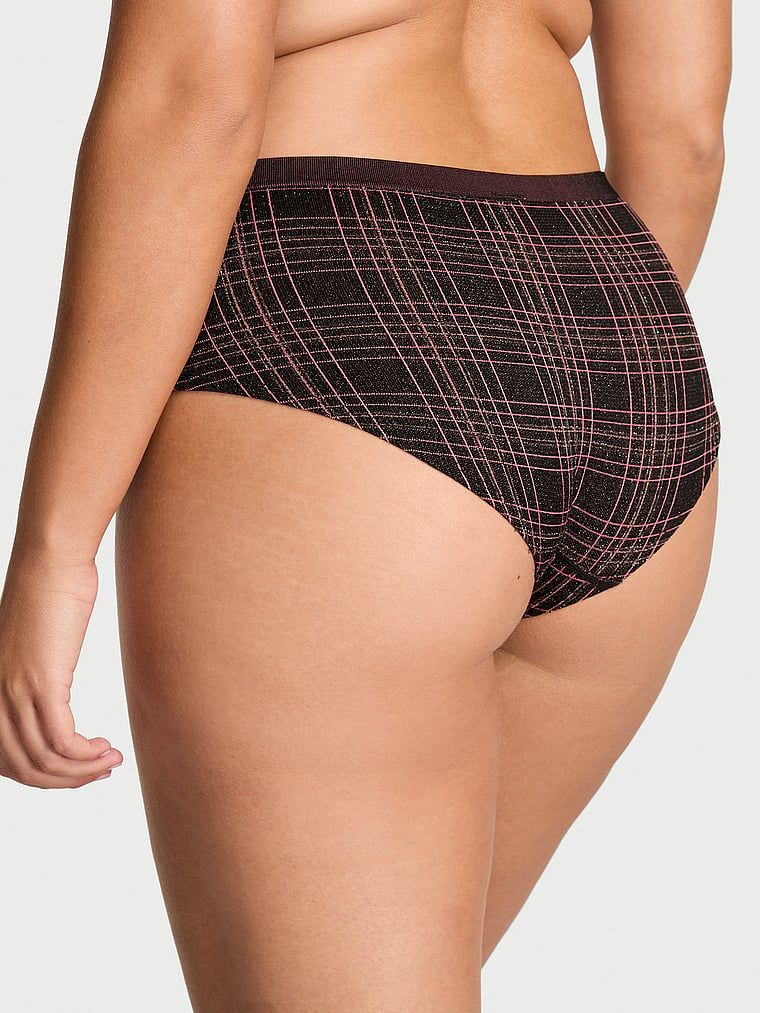 Majtki bezszwowe Shimmer Plaid Hiphugger. Produkt jest wzorzysty i pochodzi z kolekcji Seamless. 