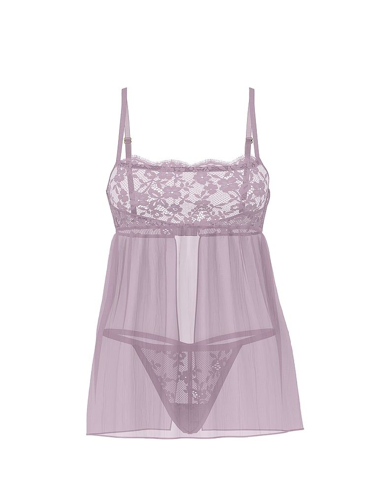 Dream Angels Halka i stringi Dream Lace Pleated Babydoll