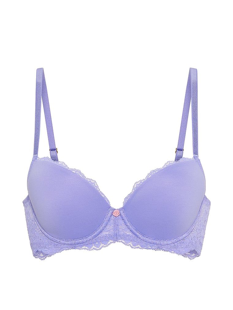 Biustonosz lekko usztywniany z koronką Lace Demi. Produkt ma kolor niebieski i pochodzi z kolekcji Dream Angels. 