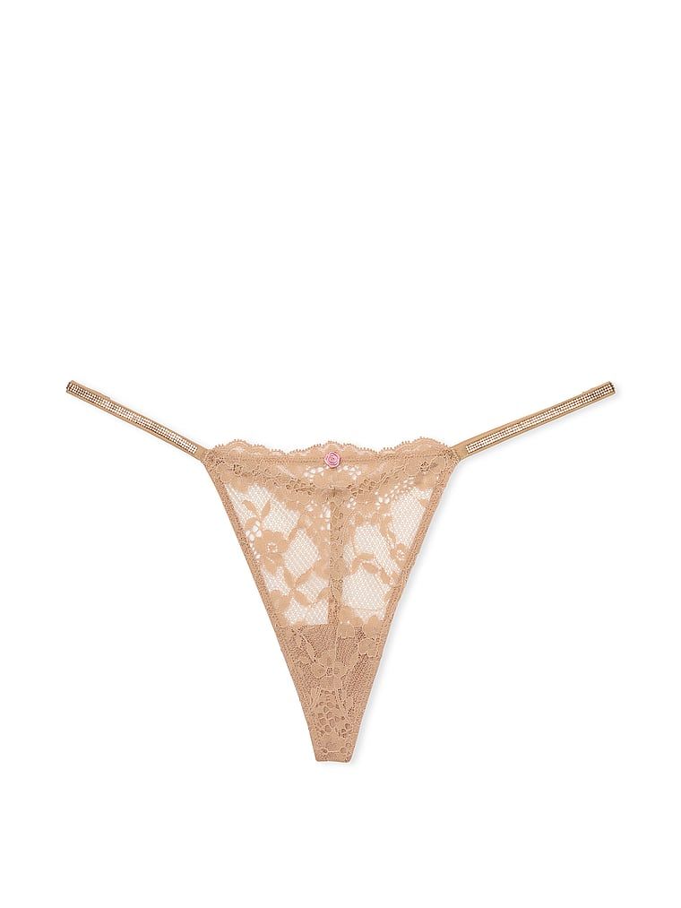 Stringi koronkowe Twinkle Strap. Produkt ma kolor beżowy i pochodzi z kolekcji Dream Angels. 