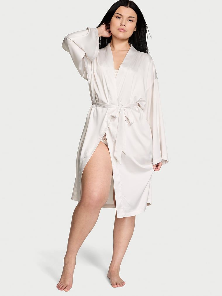 Victoria's Secret Szlafrok satynowy Midi