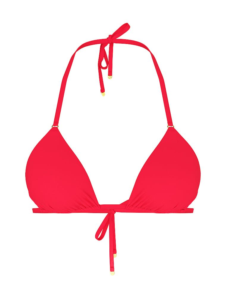Góra od bikini Essential Triangle. Produkt ma kolor różowy i pochodzi z kolekcji Victoria's Secret Swim. 