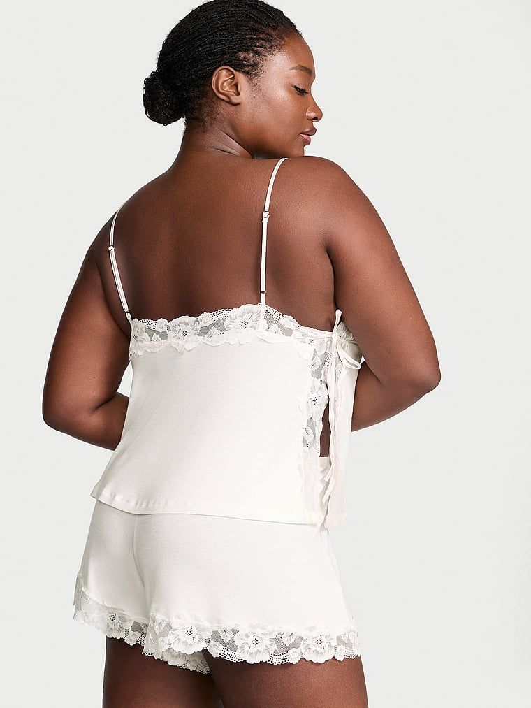 Victoria's Secret Zestaw do spania z modalu - top na ramiączkach i szorty