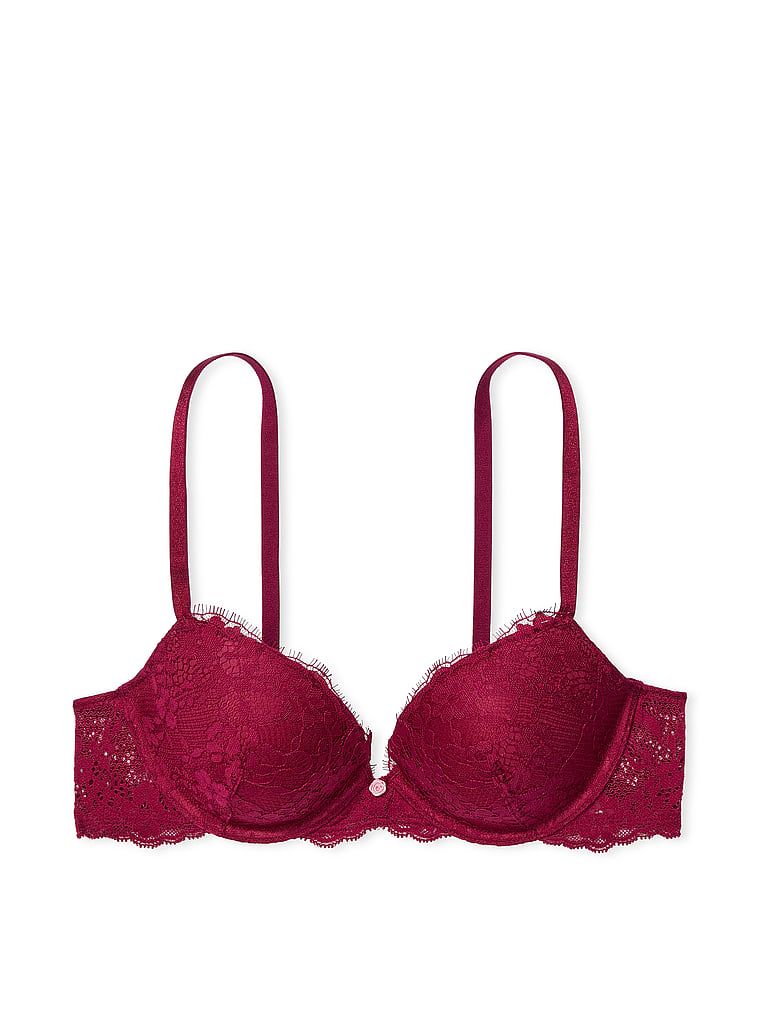 Na zdjęciu na białym tle widoczny jest biustonosz push-up Dream Angels. Produkt ma kolor czerwony i pochodzi z kolekcji Dream Angels.