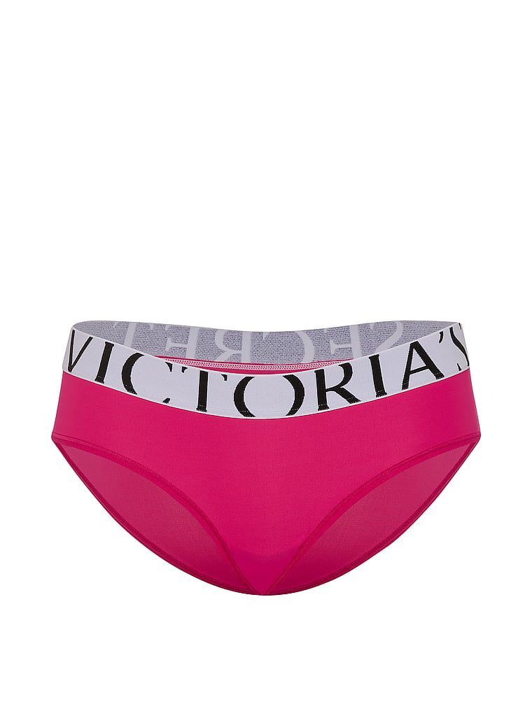 Majtki z logo Cool Hiphugger. Produkt ma kolor różowy i pochodzi z kolekcji Victoria's Secret. 
