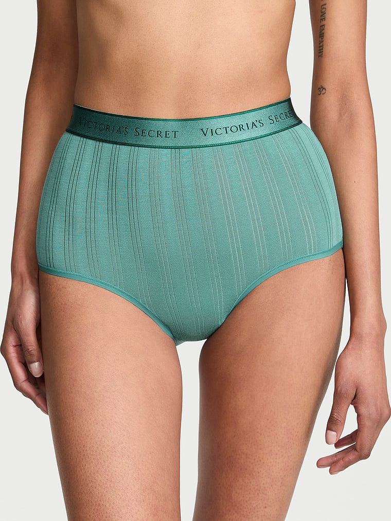 Cotton Majtki figi z modalu Ultra-Fine Logo Brief