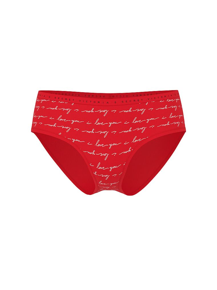 Majtki bawełniane Hiphugger. Produkt jest wzorzysty i pochodzi z kolekcji Victoria's Secret. 