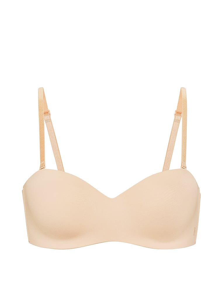 Biustonosz lekko usztywniany bez ramiączek Sweetheart Strapless. Produkt ma kolor beżowy i pochodzi z kolekcji Invisible by Victoria's Secret. 