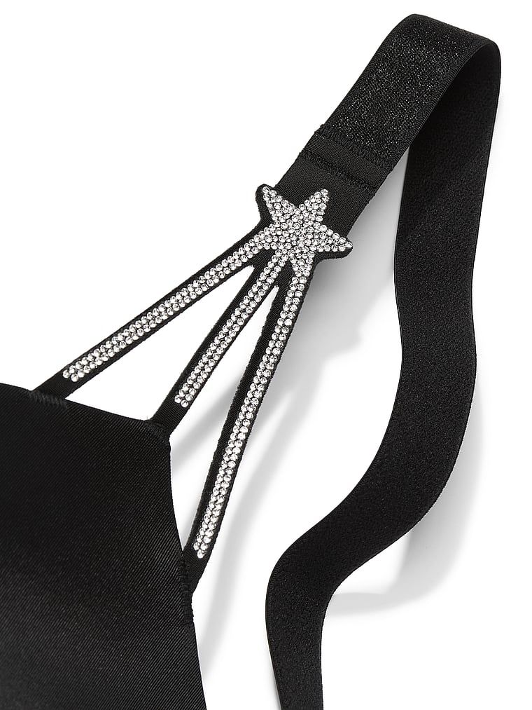 Na zdjęciu widoczny jest detal, zbliżenie na biustonosz push-up Starstruck Shine Strap.