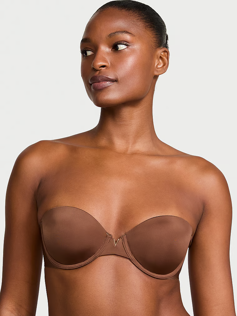 Victoria's Secret Bare Biustonosz lekko usztywniany bez ramiączek Strapless