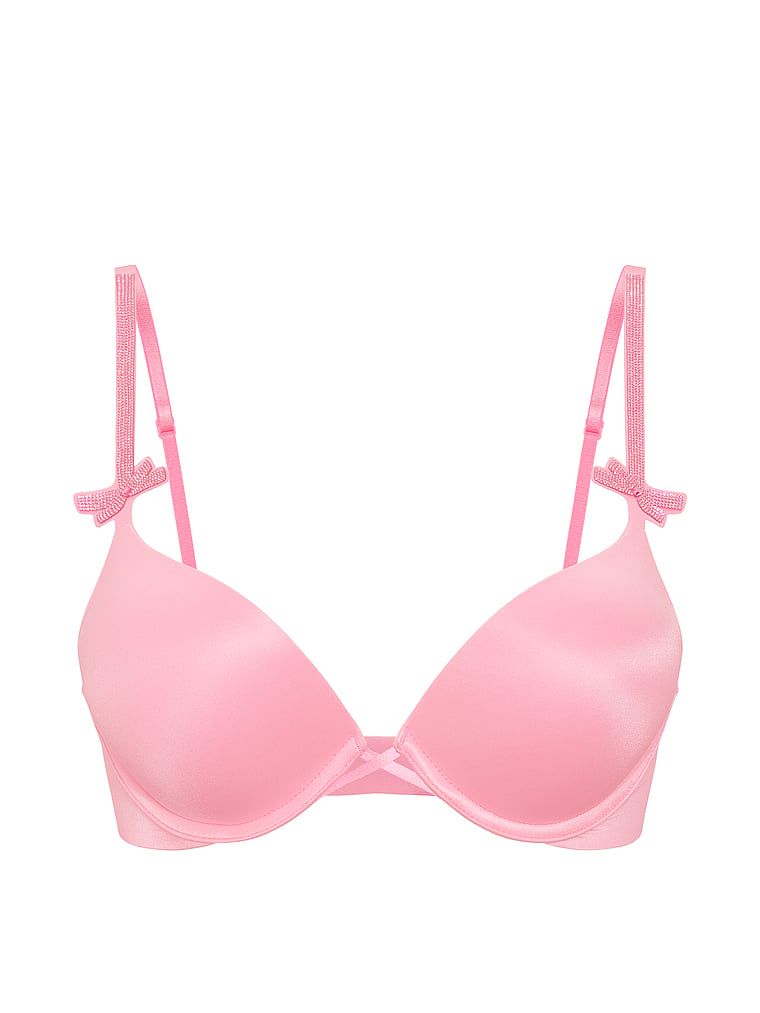 Biustonosz push-up powiększający o 2 rozmiary Bombshell Shine Bow. Produkt ma kolor różowy i pochodzi z kolekcji Very Sexy. 