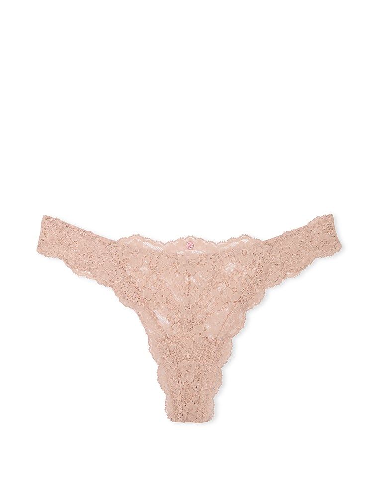 Stringi koronkowe Lace. Produkt ma kolor beżowy i pochodzi z kolekcji Dream Angels. 