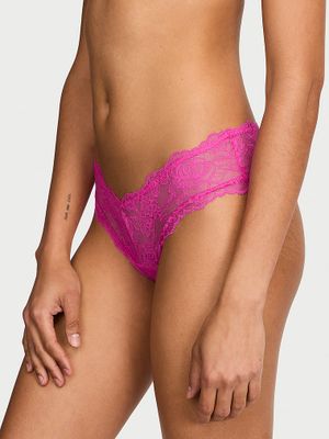 Very Sexy Majtki koronkowe z wysoko wyciętymi nogawkami Rose Lace Cheeky