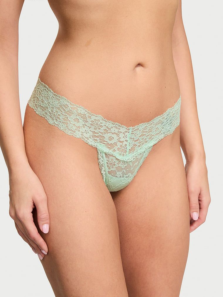 Stringi koronkowe Lace. Produkt ma kolor zielony i pochodzi z kolekcji Lacie. 