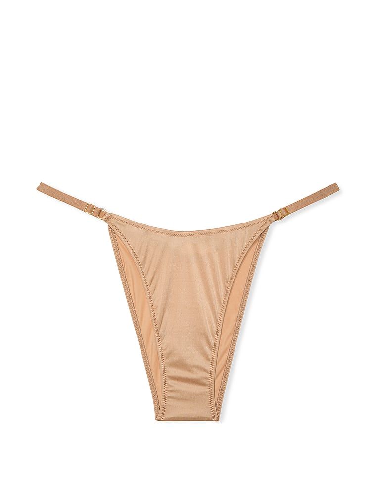 Majtki brazyliany z paseczkami z tyłu Brazilian. Produkt ma kolor beżowy i pochodzi z kolekcji Very Sexy. 