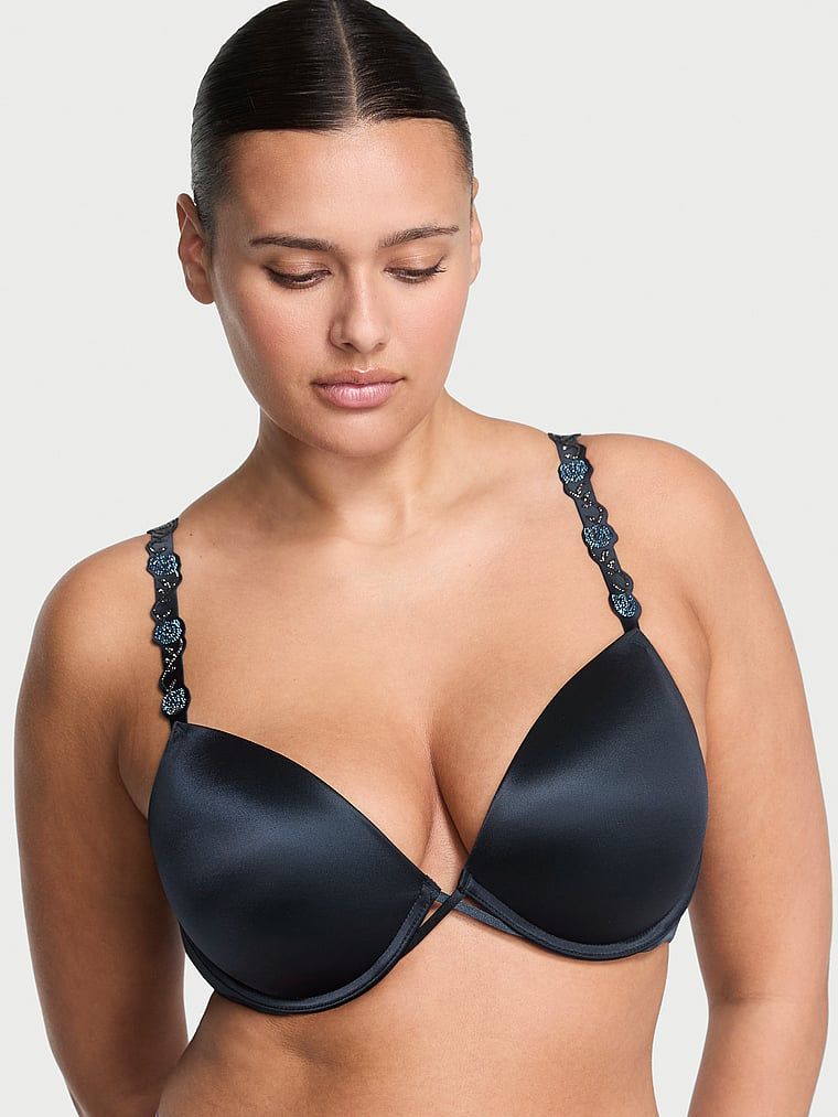 Very Sexy Biustonosz push-up z błyszczącymi ramiączkami Electric Orchid Shine Strap