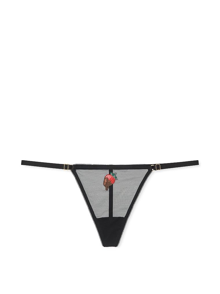 Stringi z siateczki z regulowanymi paskami Flirty Mesh. Produkt ma kolor czarny i pochodzi z kolekcji Very Sexy. 