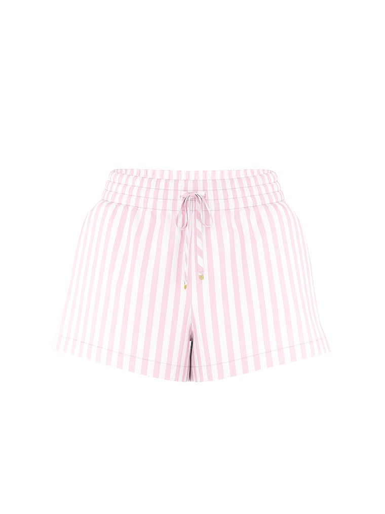 Lniane szorty na plażę Cover-Up Shorts. Produkt jest wzorzysty i pochodzi z kolekcji Victoria's Secret Swim. 