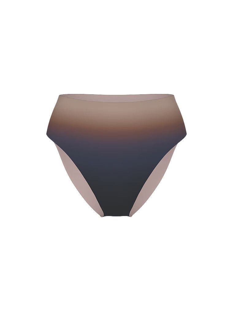 Dół od bikini z wysokim stanem Archives Sunset Ombre. Produkt jest wzorzysty i pochodzi z kolekcji Victoria's Secret Swim. 