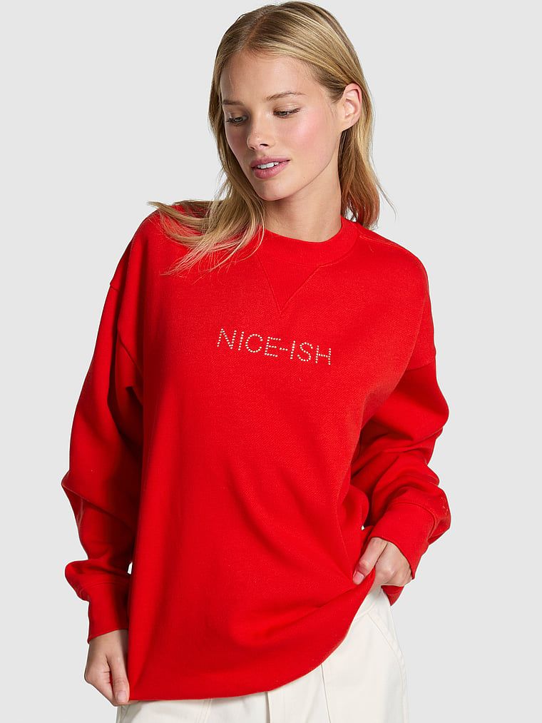 Bluza oversize z okrągłym dekoltem